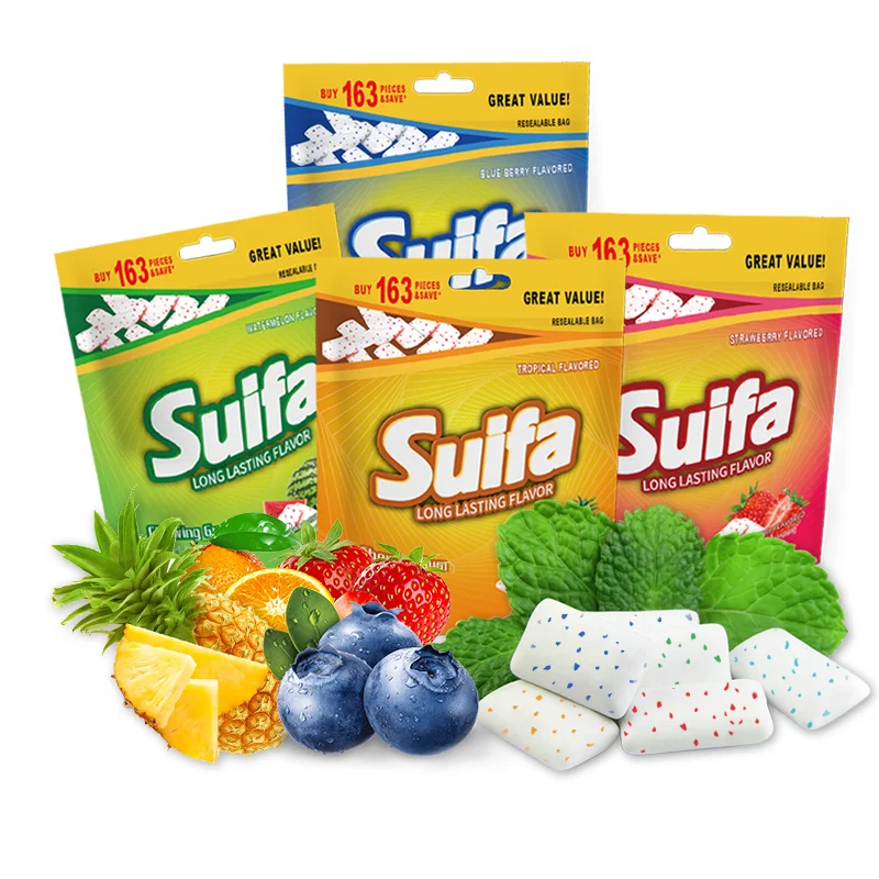 Factory direct price sugarfree fruity mint europe xylitol chewing gum