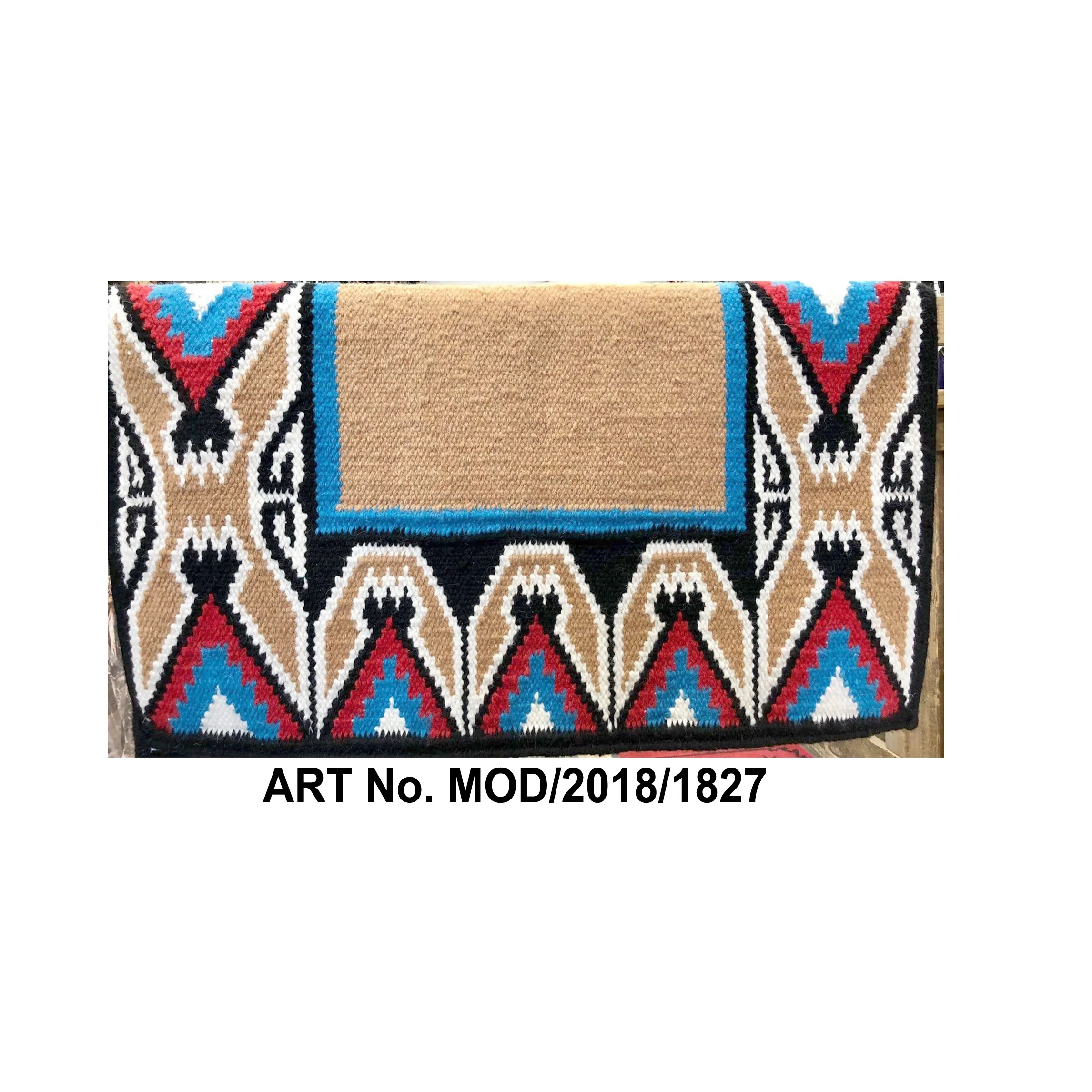 Equestrian Western Saddle Pad Breathable Horse Blanket with Glitter for Jumping and Dressage Filled with Wool and Felt