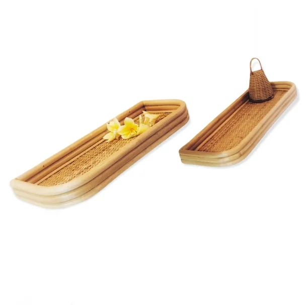 Cloud Floating Wall Shelf, Premium Wall Mount Rattan Wood Home Shelving