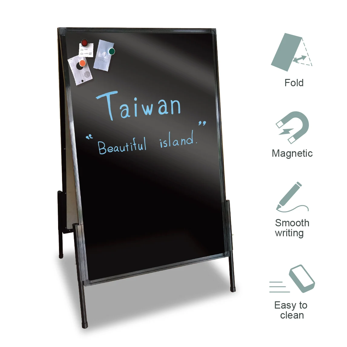 Двусторонняя современная алюминиевая рамка для кафе меню магнитная доска