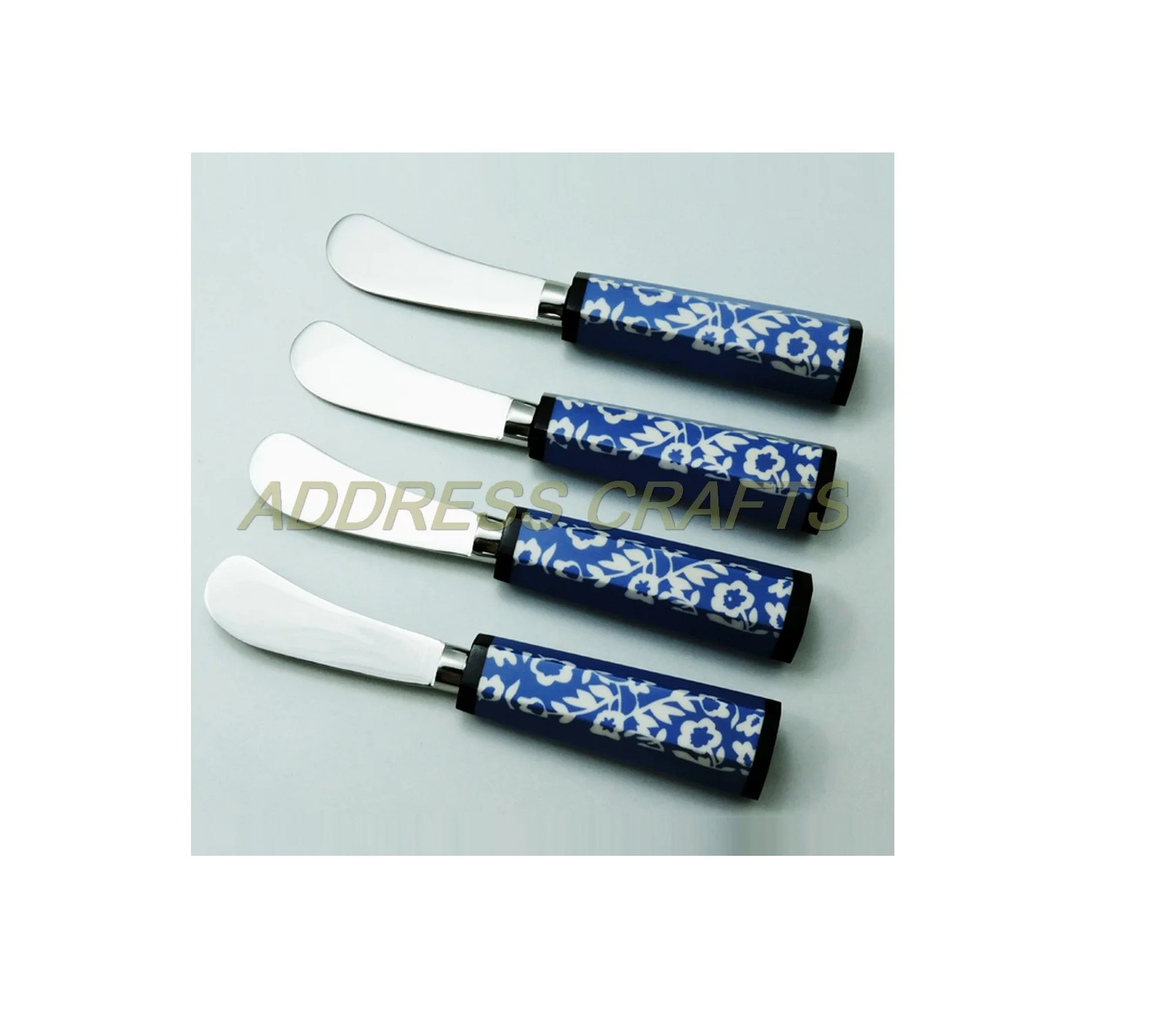 Luxury Style Butter Knife Set Stainless Steel Blade With Resin Handle Table Decoration Cutlery Set High Quality Spreader Knife