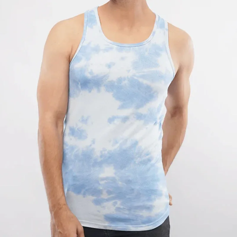 Latest design premium quality two tone color round neck collar sleeveless tank top for men with cheap price