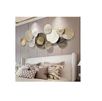 Office Mirror Craft Designs Wall Arts home decor from india Nordic Model Metal Wall Hanging Decoration Luxury Leaf Iron