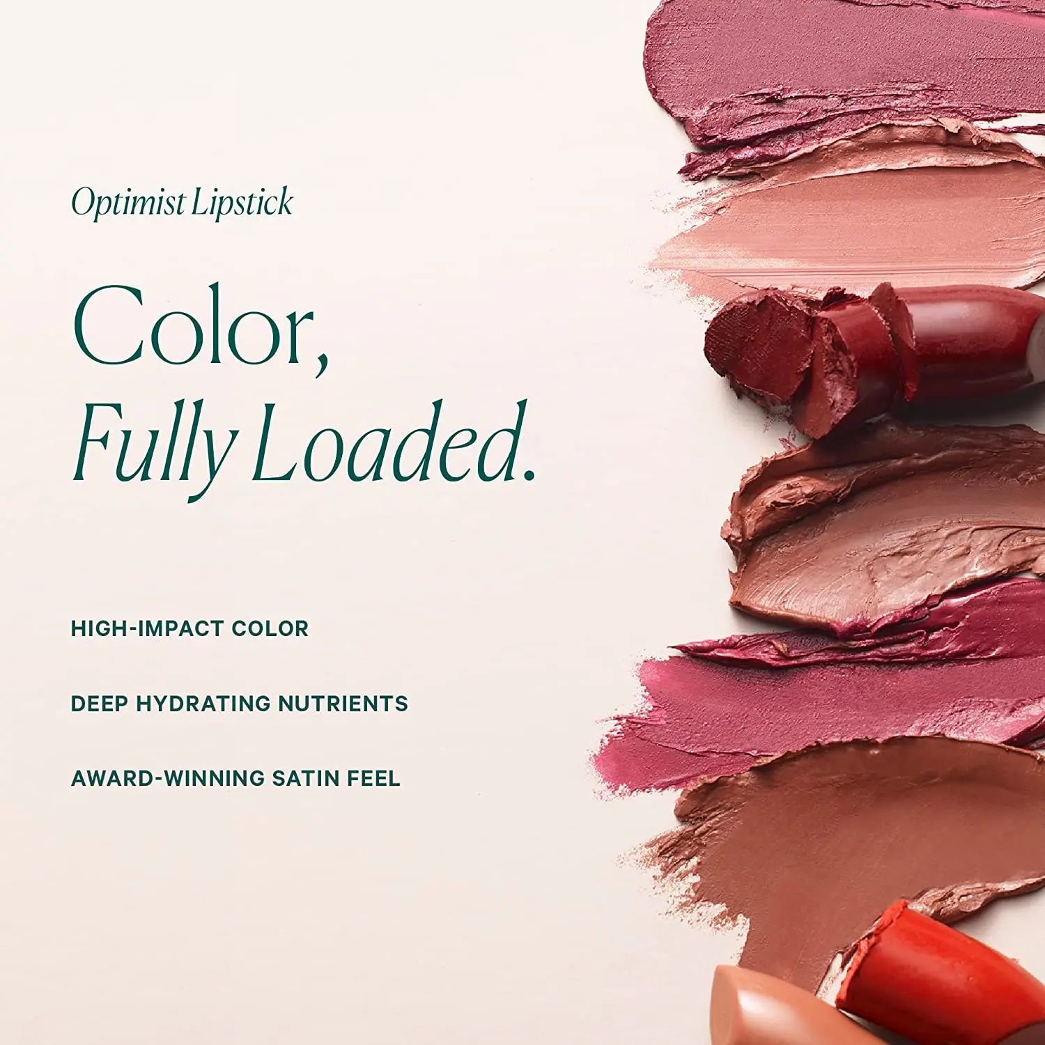 Nourishing Satin Lipstick Long-wearing Cream Moisture Semi-Matte White Natural Lipstick for Dry Skin