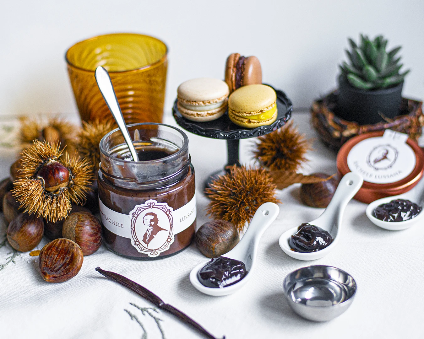 High quality Italian spreadable cream with Chestnuts Rum and Vanilla 140g made with high-quality and natural ingredients