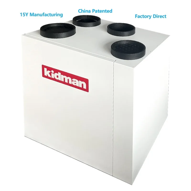 CE FCC Certified Kidman 750M3/H Tuya App ERV Ventilation air Recuperator Heat Energy Recovery Mechanical Forced Fresh air Supply
