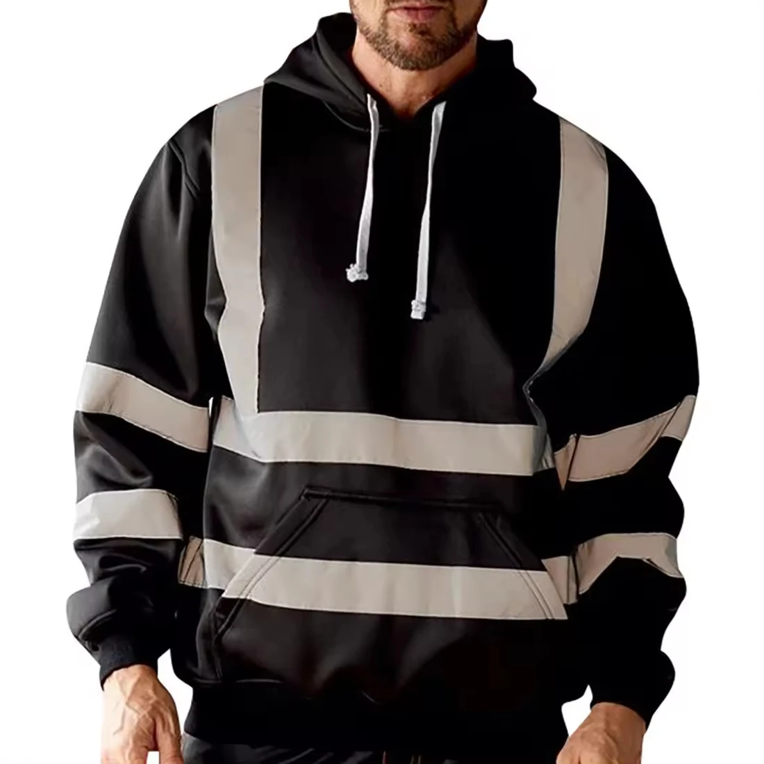 High Visibility Reflective Safety Clothing Hoodie High Quality Fabric Use Men Safety Work Wear Hoodie