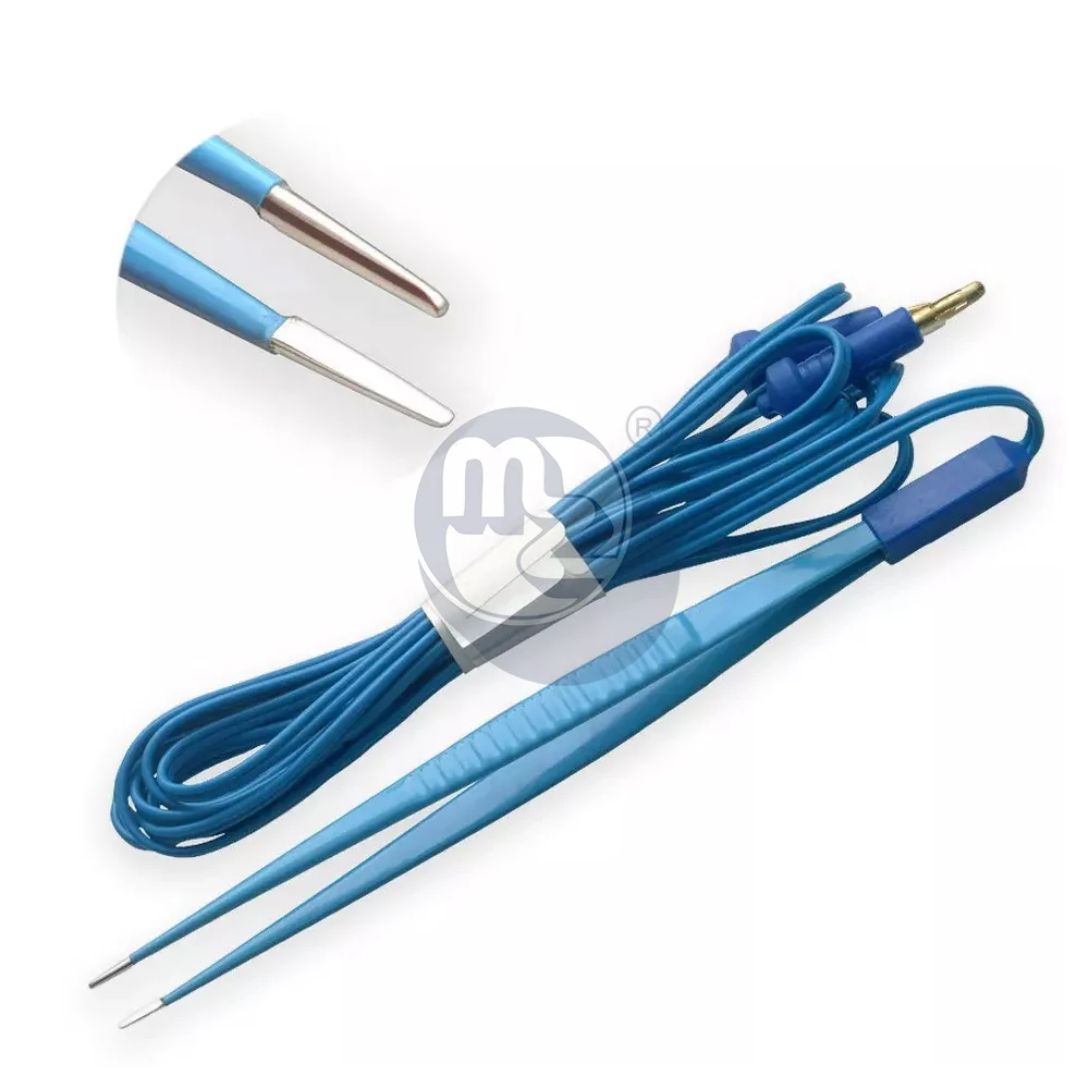 CE Certified Electro Surgical Instruments Bipolar Bayonet Forceps Electro Insulated Bipolar Forceps