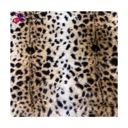 Wholesale leopard print and animal print rabbit hair print rabbit hair flannel clothing plush toy carpet fabric
