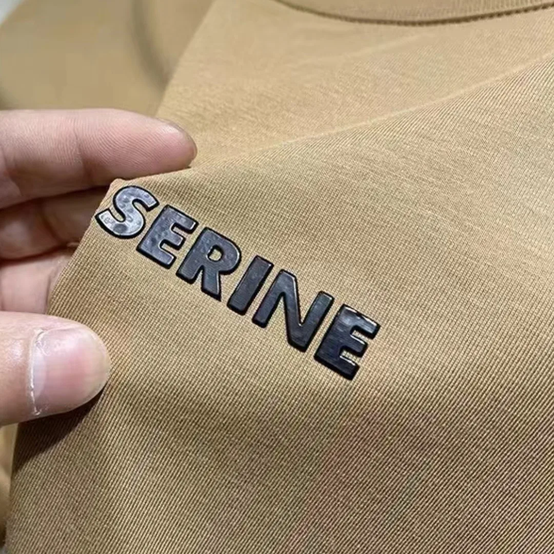 Custom Logo Offset Raised tpu Embossed Heat Transfer label Sticker for Clothes and Garment Neck Label