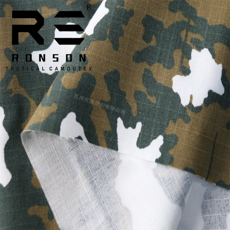 NC 50/50 RIPstop Red dawn camouflage nylon cotton fabric NYCO camo printed tactical uniform camouflage fabric
