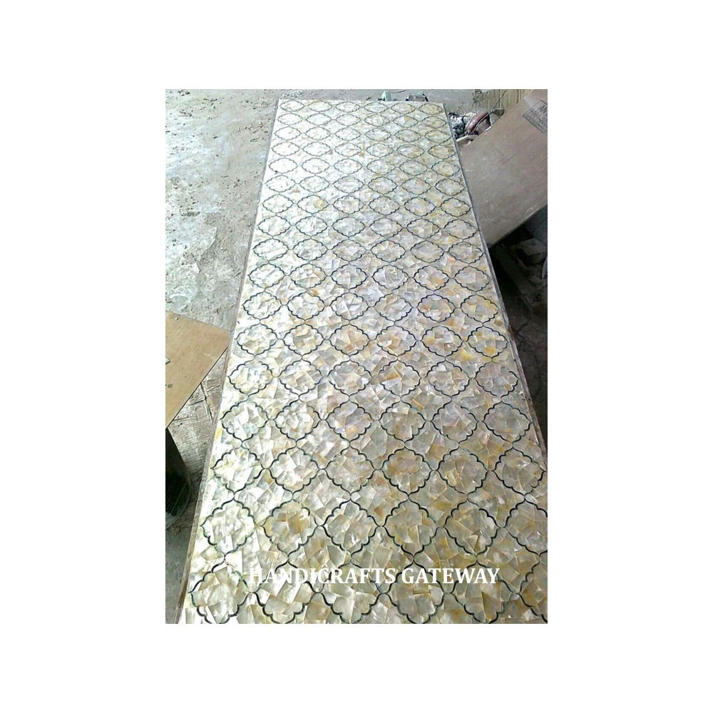Handmade Customized Size Dining And Coffee Table Wholesale Mother Of Pearl Best Quality Hot Selling Top Design Table Top Decor