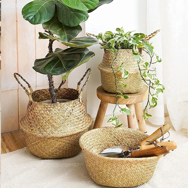 Cheap Fabric Clothing Laundry Basket Seagrass Wicker Storage Basket