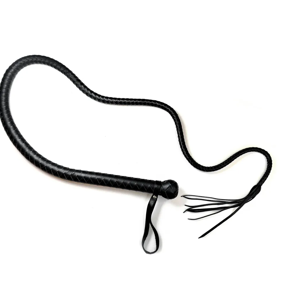 Brown Color Hand Made Bull Whip New Arrival Customized 04 To 16 Feet 16 Plaits Cow Hide Leather BY Fugenic Industries