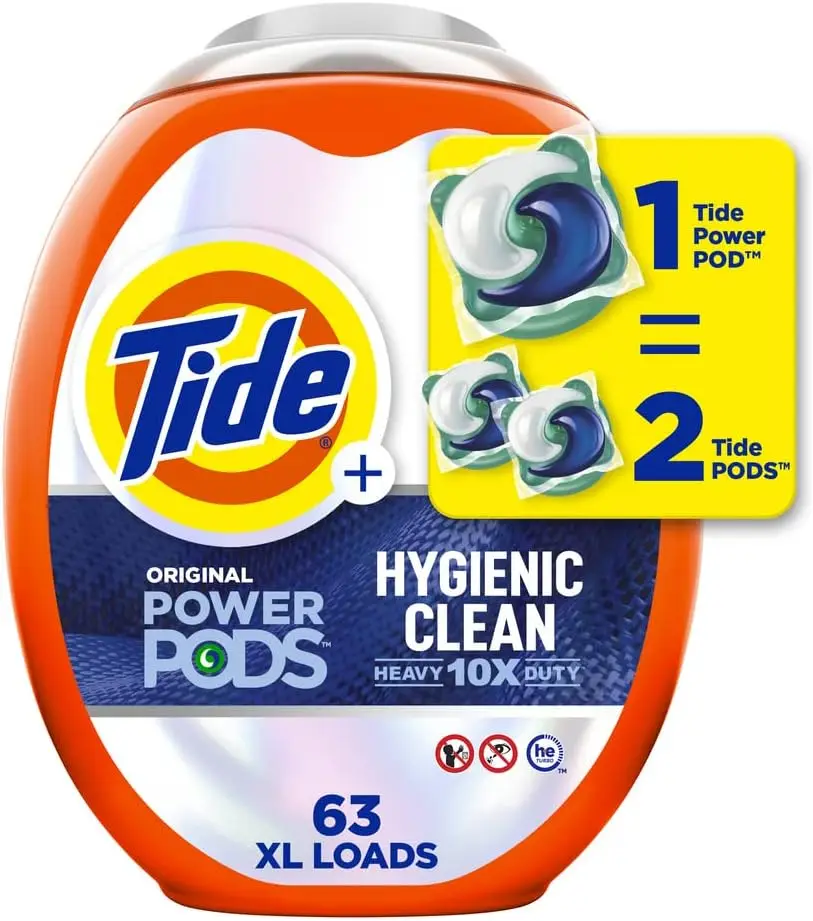 100% Original Ti-de Hygienic Clean-Heavy 10x Duty PODS Laundry Detergent Pacs 63 ct Available for Wholesale Buyers