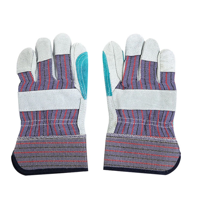 Custom Gardening Gloves Heavy Duty Heat Resistant Cowhide Welding Gloves Safety Work Leather Welding Gloves Wholesale