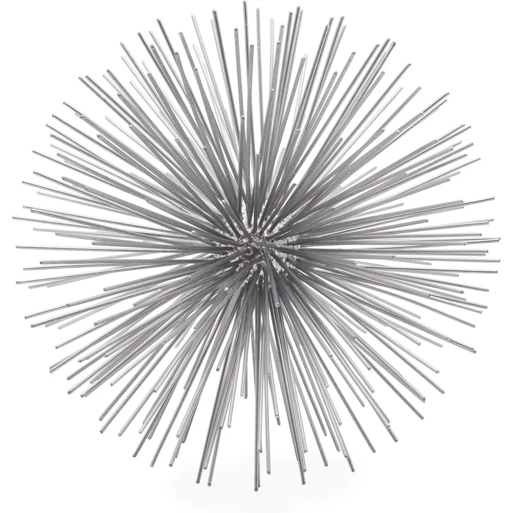 Silver Color Spikes Sphere Ball Sculpture Metal Decorative Ornaments Modern Home Decor Accent in Wholesale Price