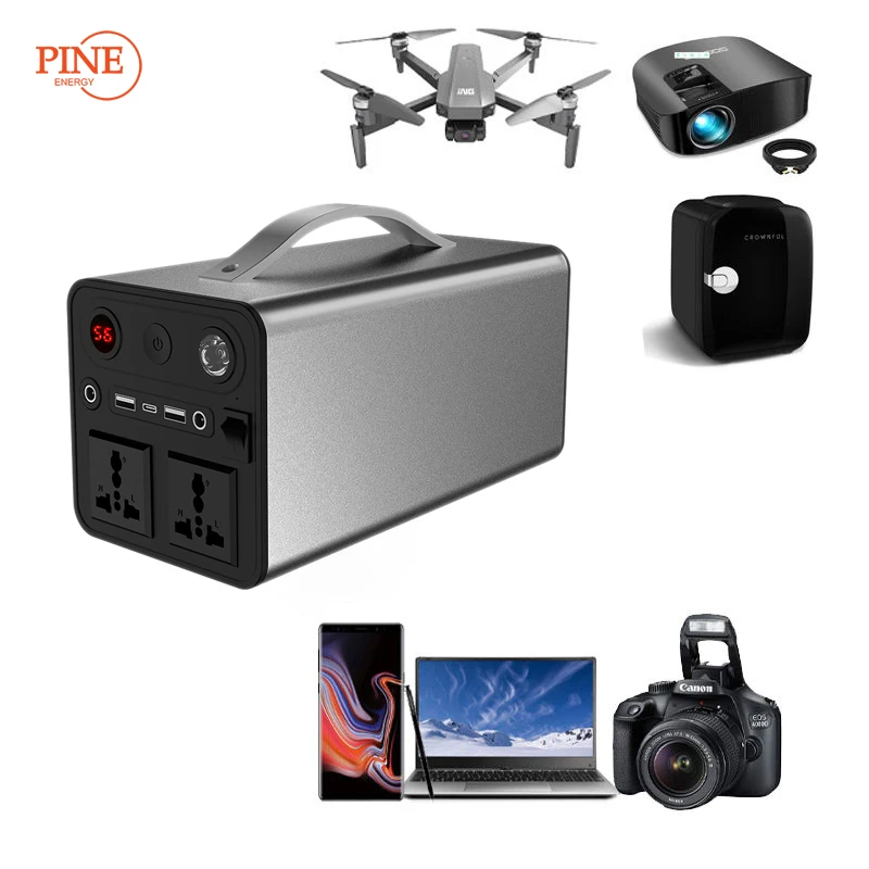 portable power station 200W 300W UPS Portable Supply Power Station Lithium Battery Mini Solar Generator Bank solar power battery