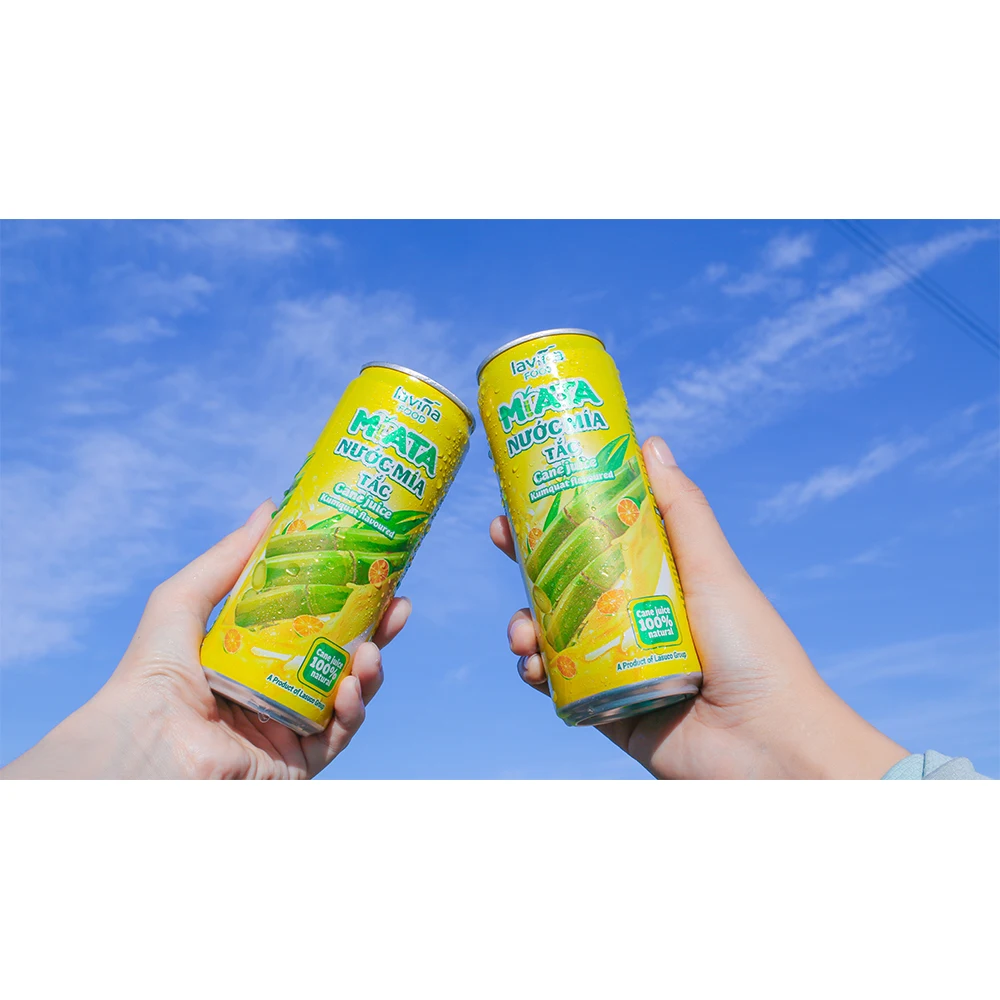 Tropical Drink Miata Sugarcane Juice Kumquat Flavored Tiny Can Beverage Manufacturer Vietnamese
