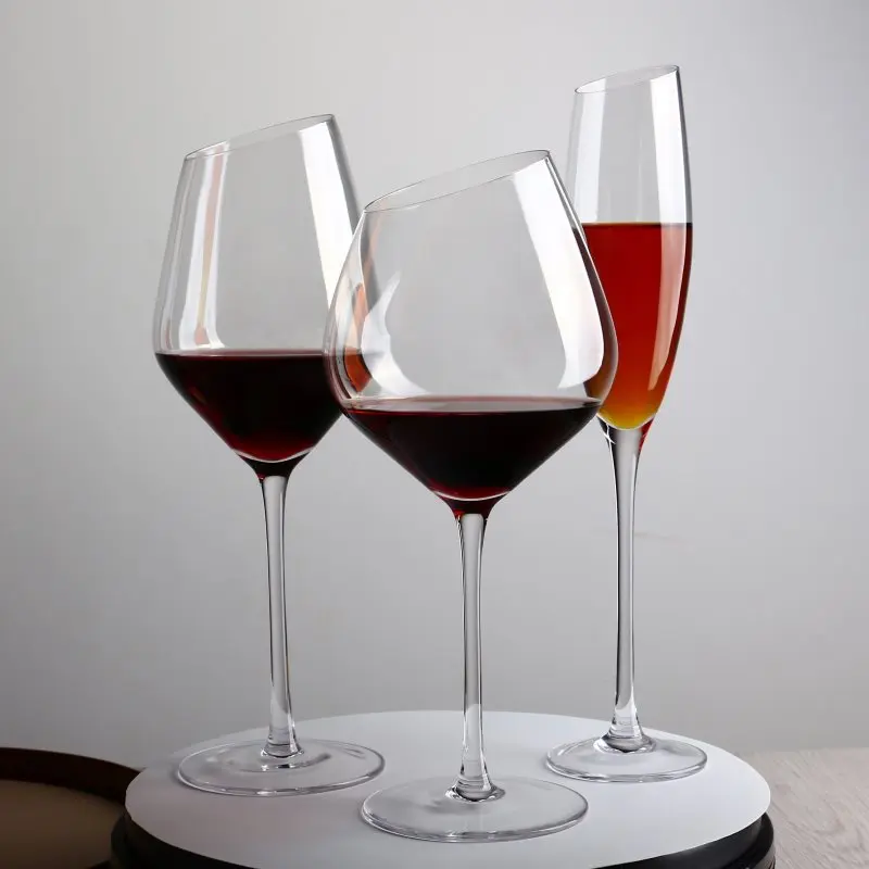 wholesale unique bling personalized glitter goblet custom logo red wine glasses set for wedding crystal