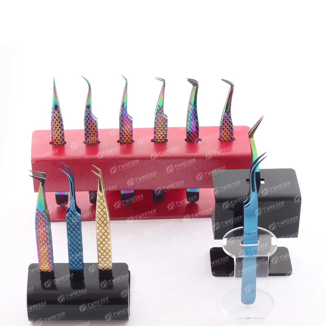 Professional Eyelash Tweezers Display Empty Stand For Eyelash Extension Tools Supplies Tweezer Stand Acrylic Holder Shelf