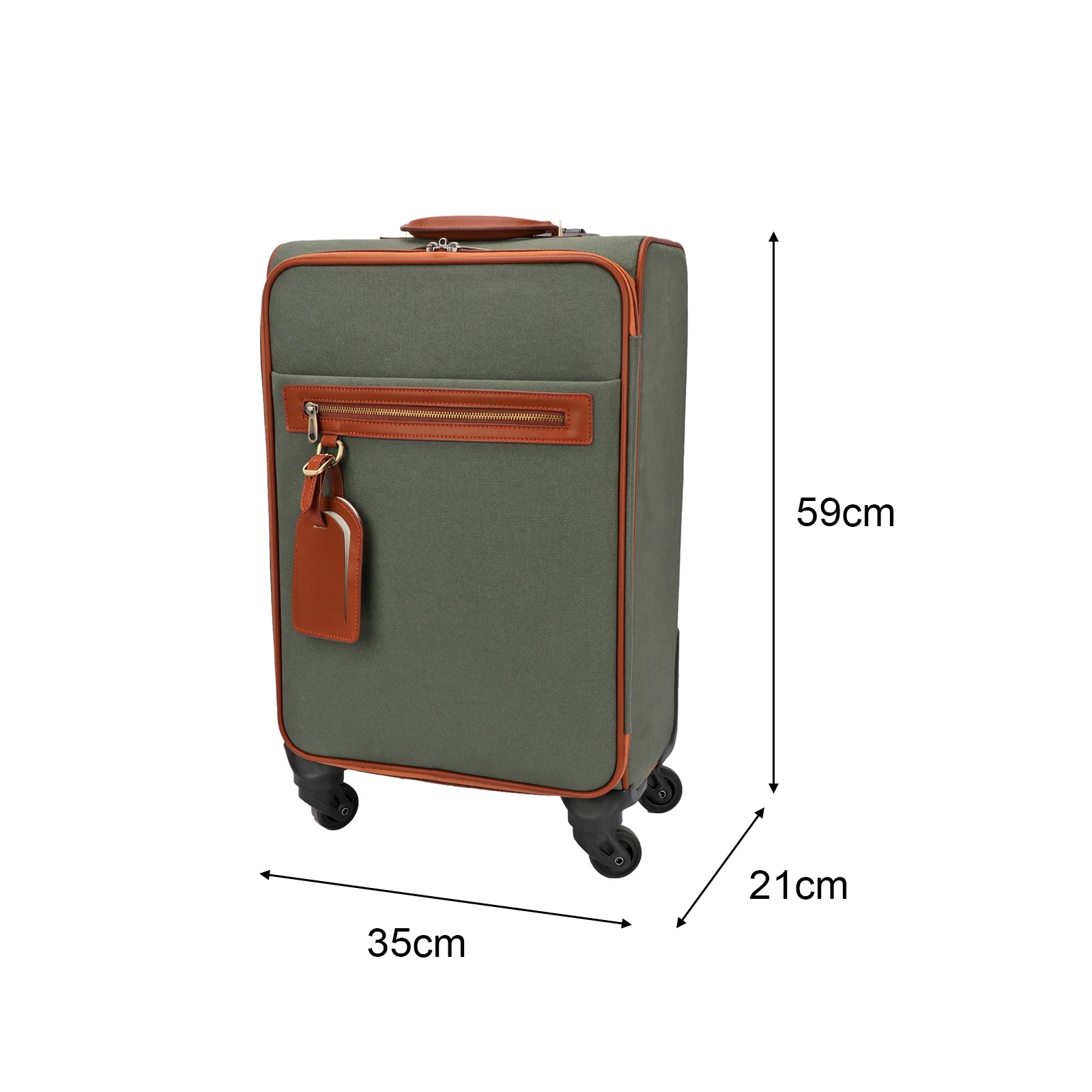 Custom High Quality Suitcase Luggage with Spinner Wheel Canvas Microfiber  Luggage Set for Travel Outdoor Business