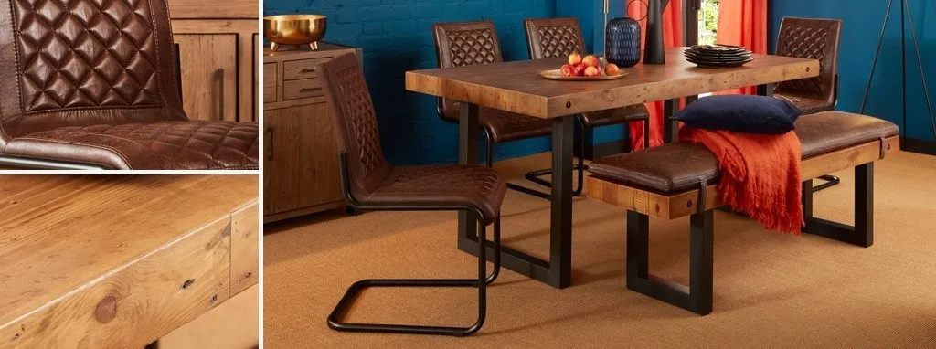 dark brown high quality microfiber black iron pipe chair upholstered kitchen dining chair