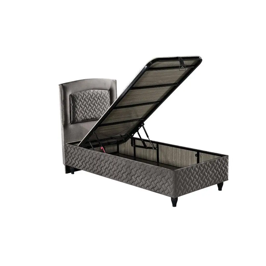 İnci 90X190 Single Bed, Base, Headboard Set EY2011