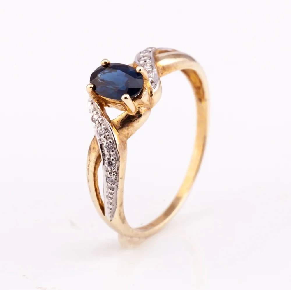 Лидер продаж изделие с реальными бриллиантами кольцо 14k серебряное 925 Стерлинговое Серебро Обручальное
