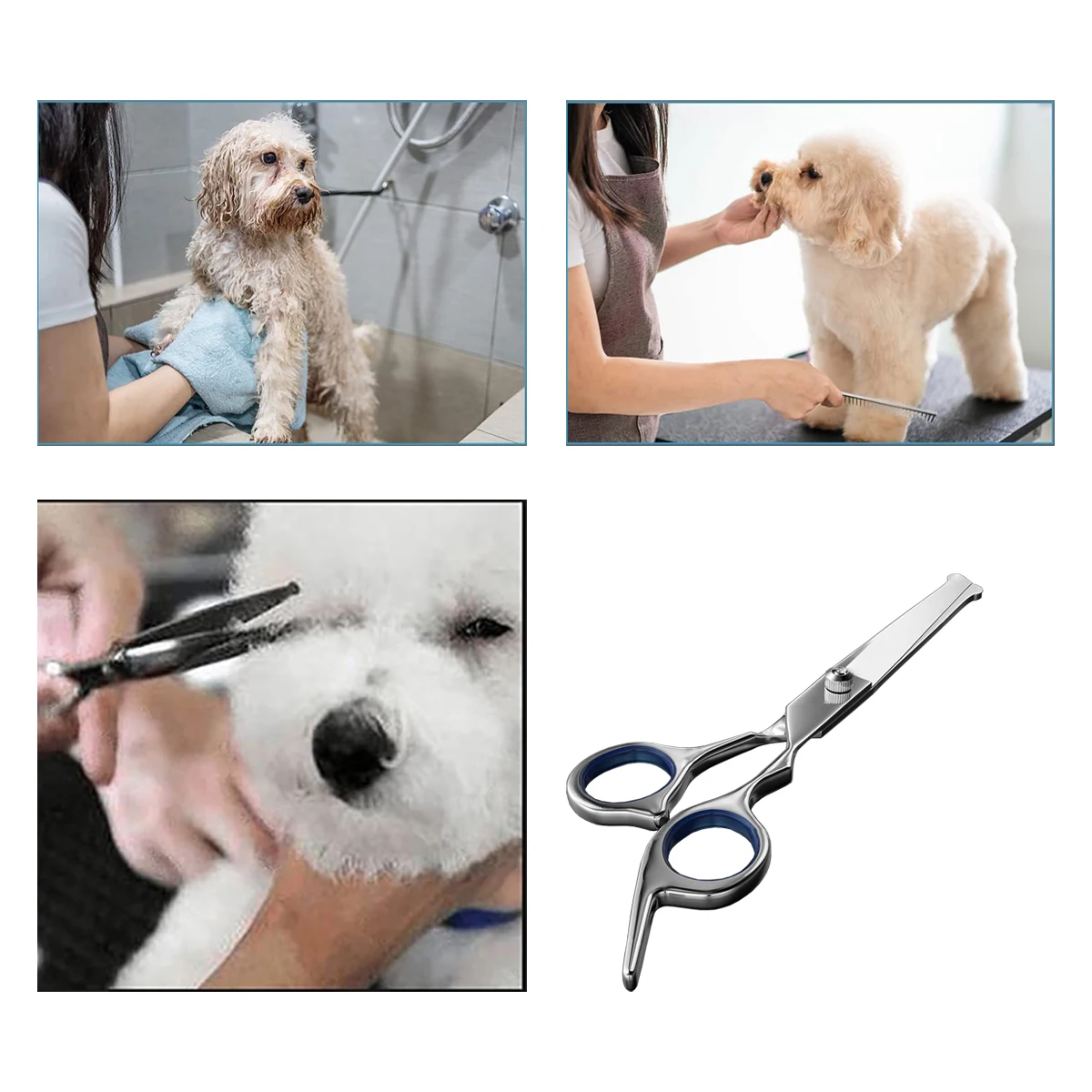 Wholesale Pet Shear Dog Grooming Scissors Private Label Straight Curved Shears Sharp Edge Animals Hair Cutting Tools