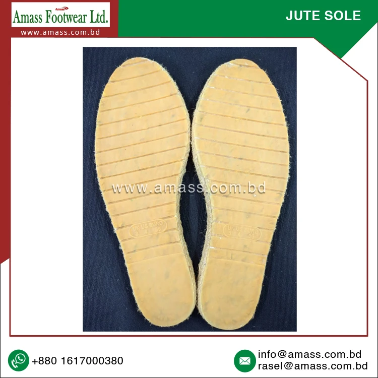 Professional Supplier of Best Quality Widely Selling 100% Handmade Jute & Rubber Material Espadrilles Sole at Low Price