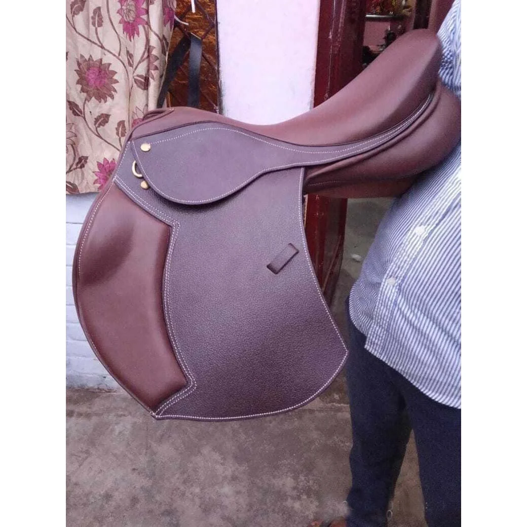 Wholesale Equine DD Hide Leather English Endurance Saddle For Horse Riding Or Jumping Genuine Low Price OEM Manufacturer