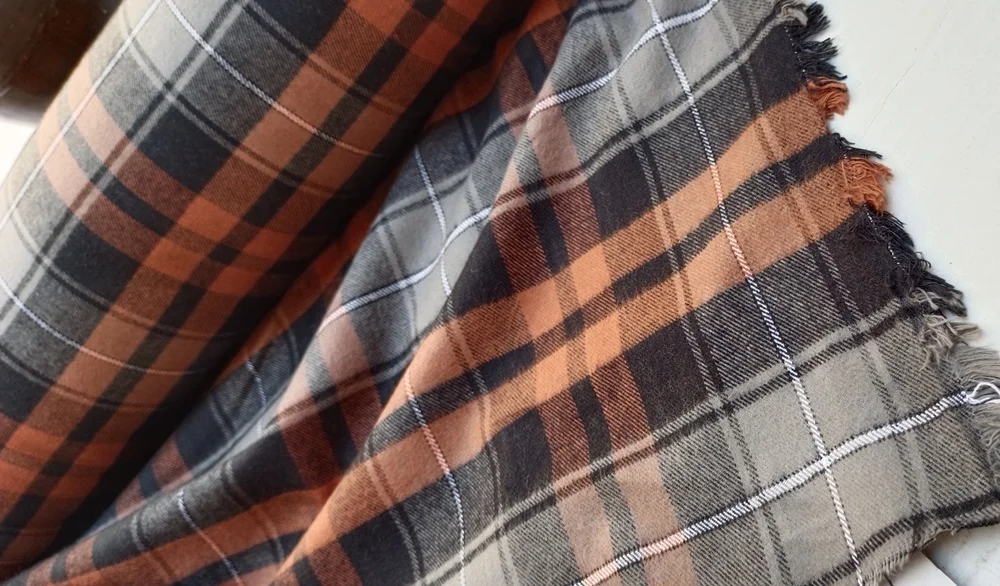 Soft and Smooth Brushed Flannel Fabric 100% Cotton Preshrunk Heavy Weight  Flannel Grey Black