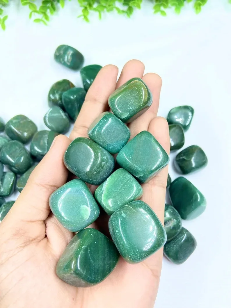 Wholesale Best Quality Nephrite Jade Tumbled Stones Natural Polished Ethically Sourced Green Jade Crystal Healing Tumble Stones