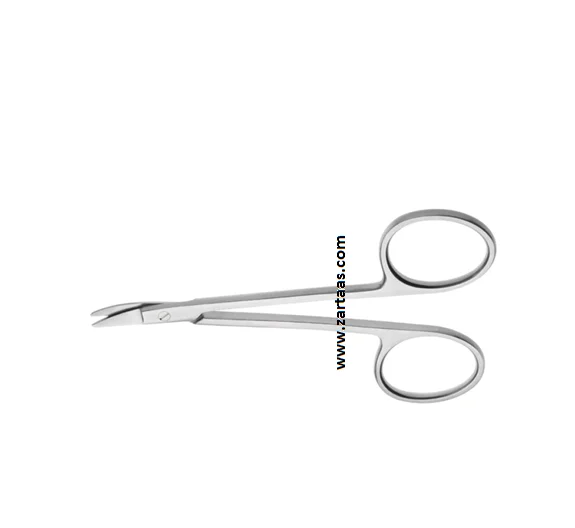 High Quality Stainless Steel Non-Sterile Straight Tacks Crown Scissors Curved 105mm Manufacturer and Exporter