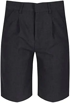 Boys Pull-UP School Shorts Uniform Half Elasticated Back~NO Zip/Clip~ 2-11YEARS