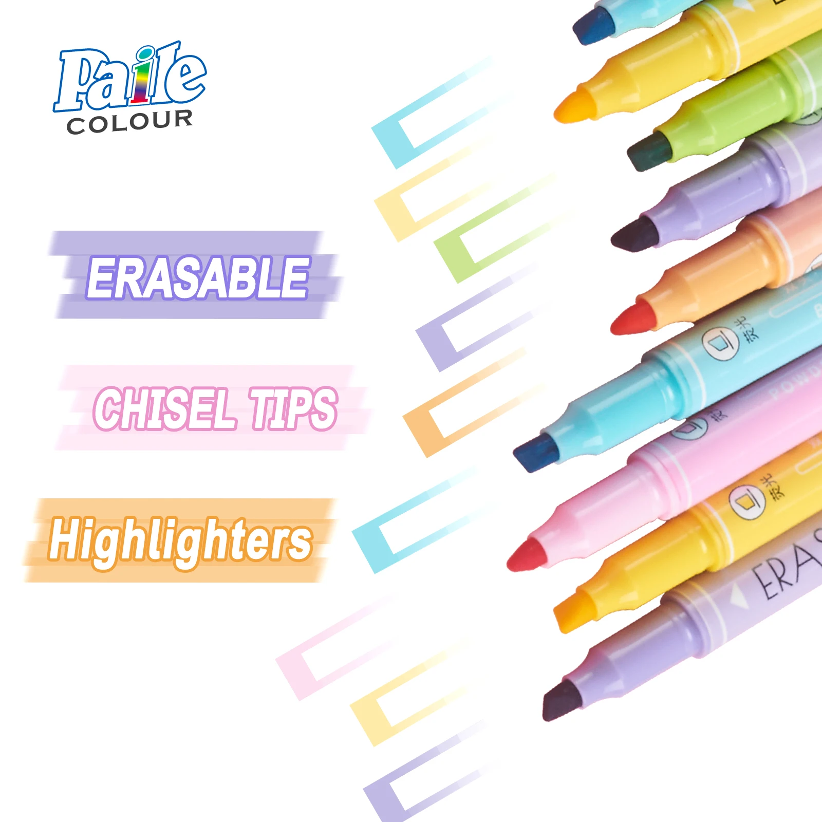 Customizable Hot Selling Erasable Highlighters Cute Highlighters Set Magic Markers For Journaling