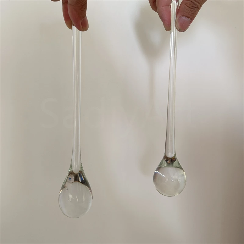 Clear drop water glass bubble inside