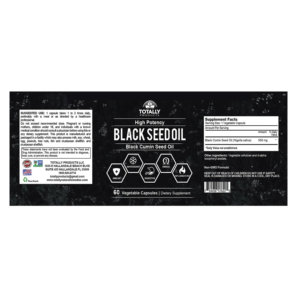 Best Quality Dietary Supplement Black Cumin Seed Oil (60 Vegetable Capsule) At Best Price