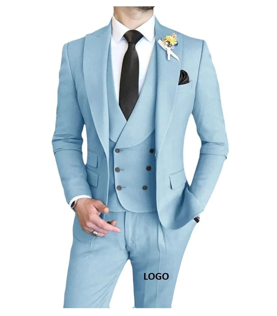 Wholesale OEM Italian Stylish Business 3 Pieces Maroon Classic Mens Suit Groom Prom Tuxedos Blazer for Wedding suit For Men