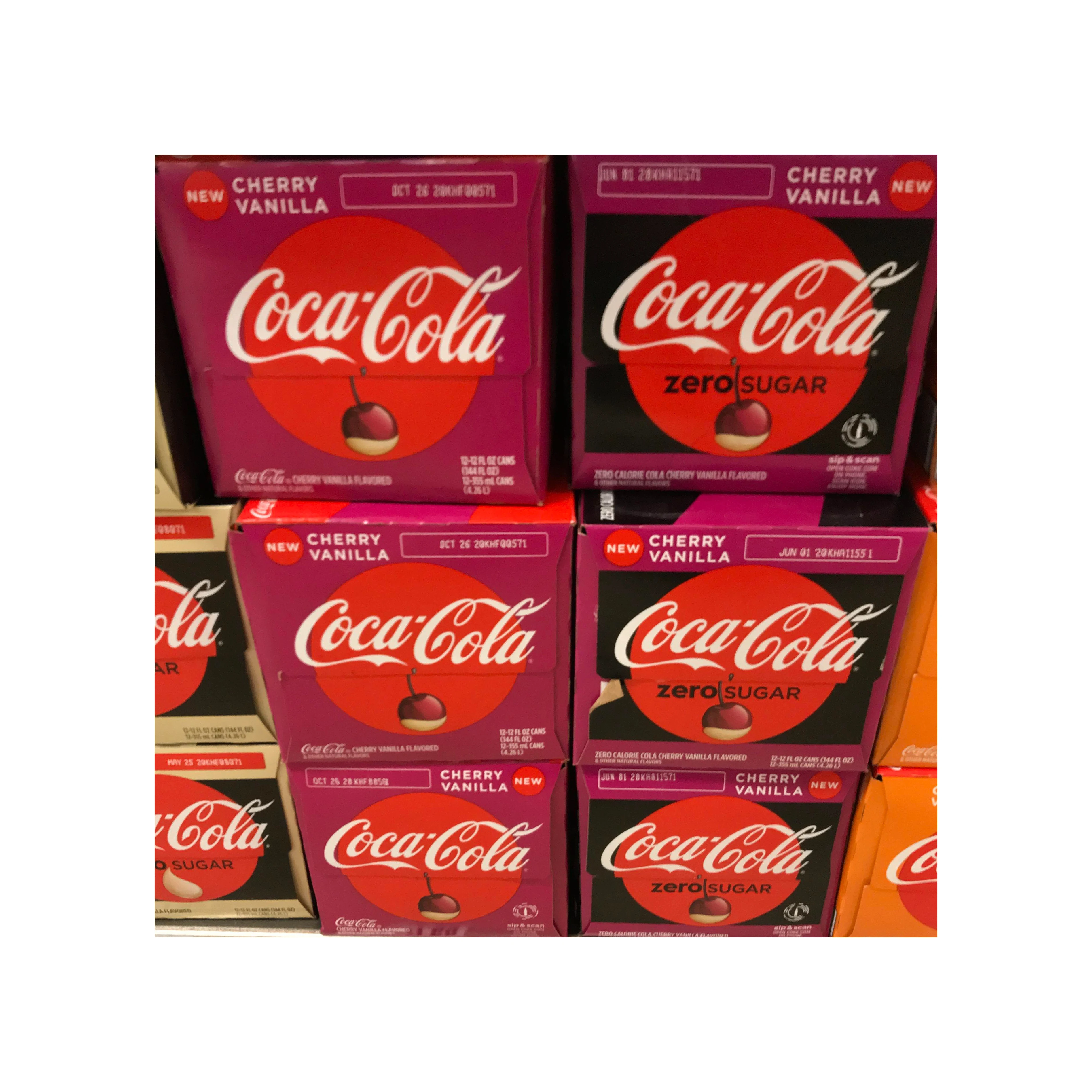 Coca Cola Cherry Vanilla Zero Sugar Soft Drink Available in All Sizes 250ml 330ml 500ml Perfect for Wholesale and Retail Orders