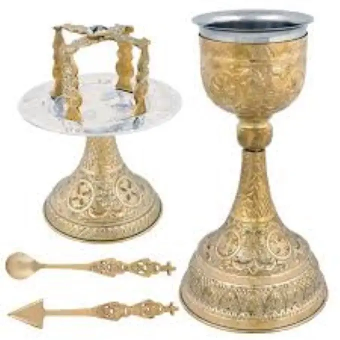 Chalice Set With Discaria Star Spoon Knife Set Catholic Church Items Handmade Low Price In India 500 ml
