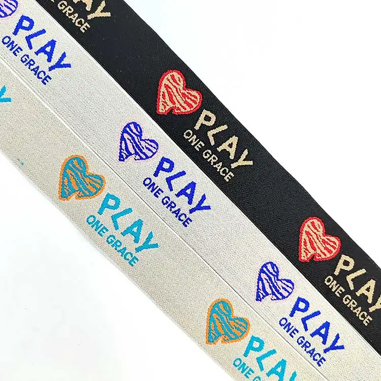 Fast Delivery Jacquard Band Elastic Quality Elastic Polyester Band Webbing Underwear Elastic Band