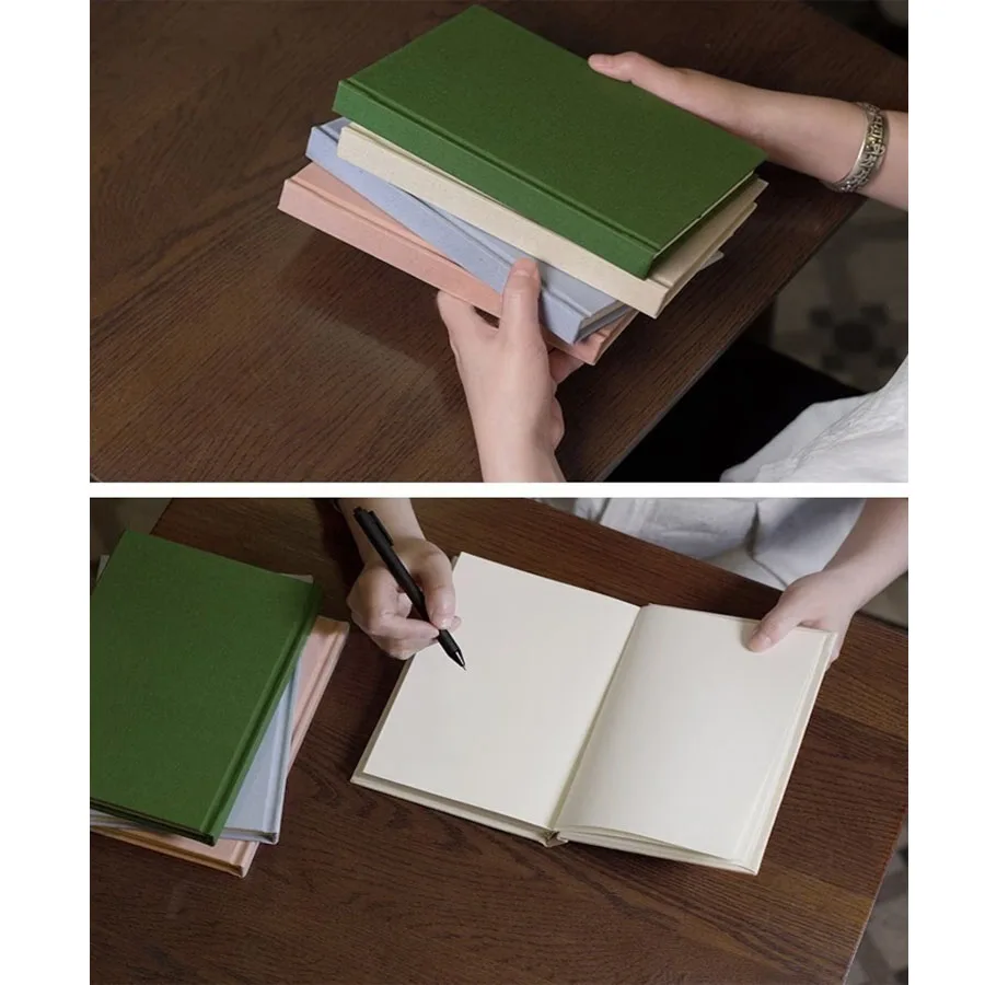 Factory Custom Printing Hardcover Fabric Linen Cover Journal linen journal diary notebook