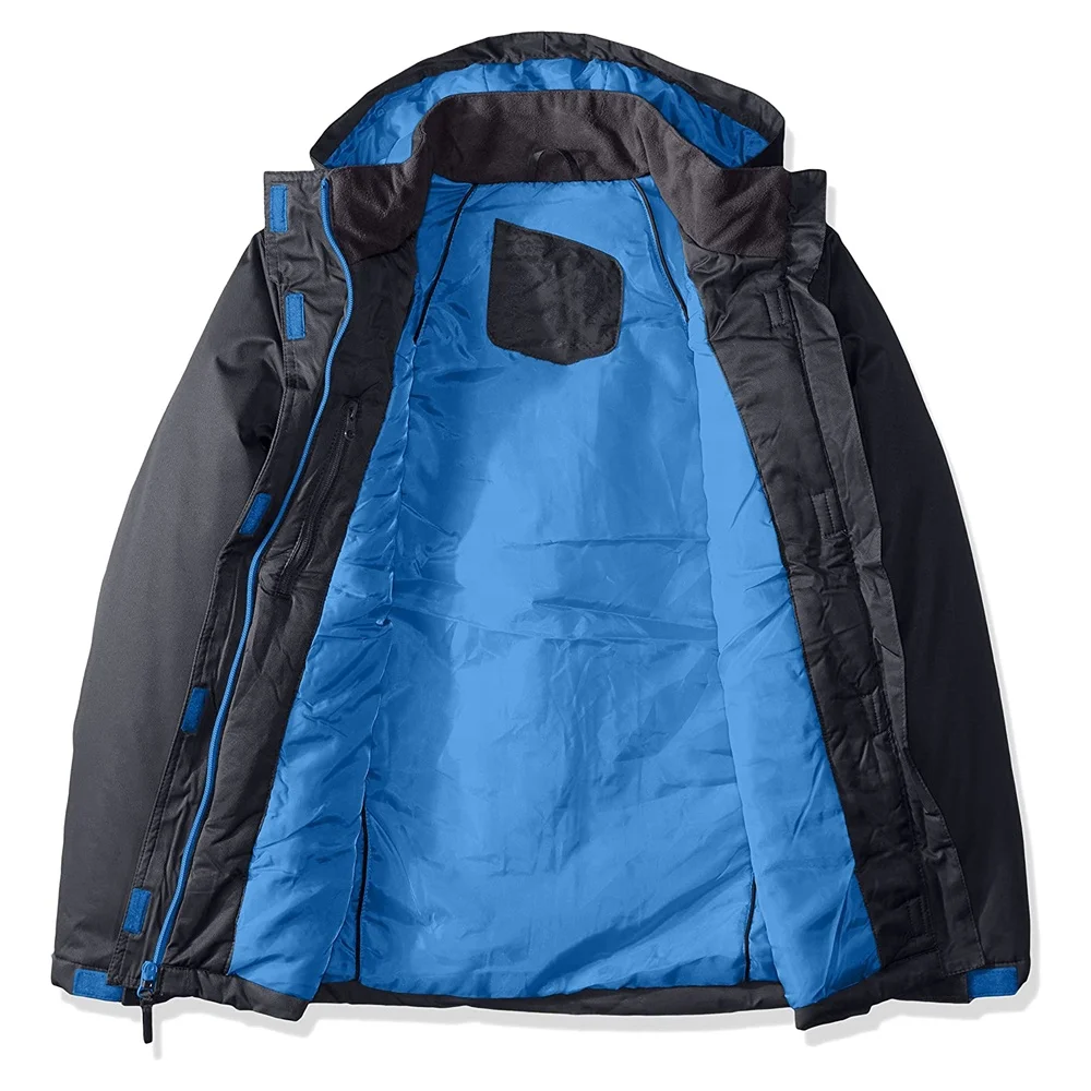 Ski Jacket High Quality Waterpoof Breathable Hoodie Ski Snowboard Jacket High End Mens Plain Waterproof Ski Jacket For Winter