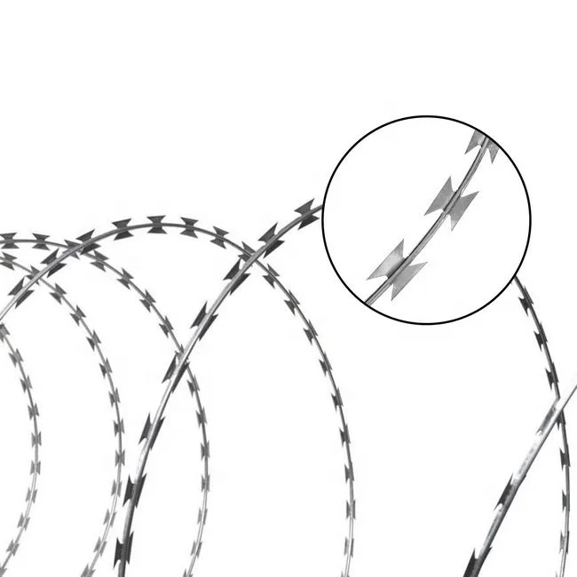 Low price concertina hot dipped galvanized 450mm X10m MBBT COIL BTO-22 fence top Concertina Razor Barbed Wire