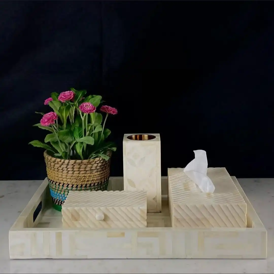 Natural Stone Medkhan Bakhoor Burner Latest Bone Inlay Mabkhara Tray Resin Incense by Axiom Home Accents