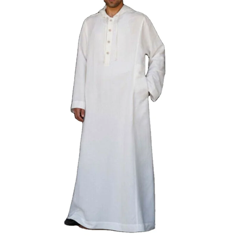 Hot Selling Islamic Clothing Long Sleeve Men Thobe Arab Jubba Zipper Jubba Muslim Saudi Arab Daffah Dubai Thobe For Men 2023