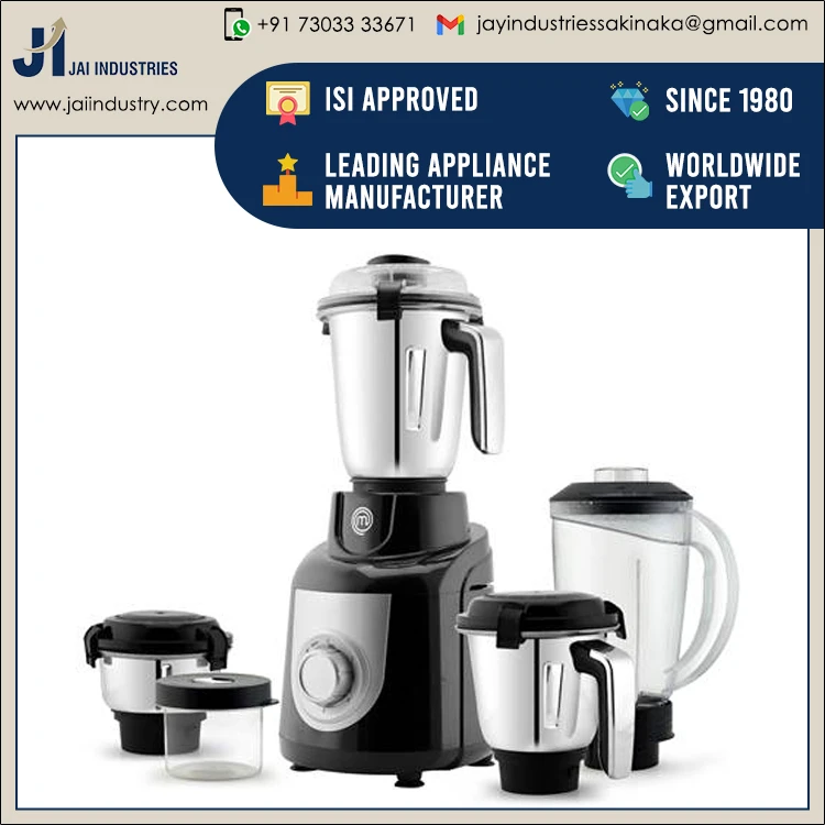 Exclusive Sale on Superior Quality Copper Motor Metallic Finished 850W Food Mixer Grinder Available with Customized Color