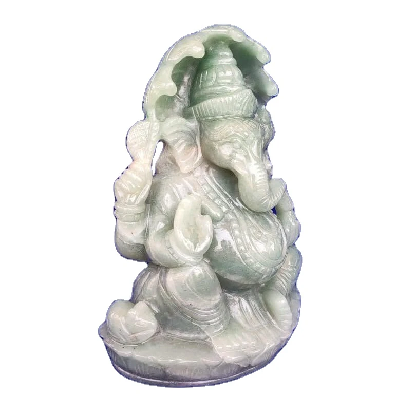 Hot Selling Buy Top Quality Amazonite Ganesha Carving Sculpture Hand Carved Statue Figurine